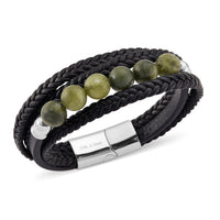 Connemara Marble 100.00 ctw Beaded Bracelet with Cord