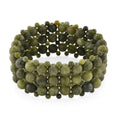 Connemara Marble 290.00 ctw Irish Carpet Beaded Stretch Bracelet - Sticky add to cart bar