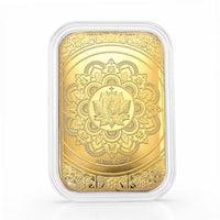 24K Yellow Gold Lotus Mandala Art Embossed Sheet 10mg (Del. in 10-12 Days)