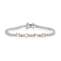 D'Joy Moissanite 5.35 ctw HOPE Bracelet in 14K YG and Rhodium Over Sterling Silver (7.25 In) - Sticky add to cart bar