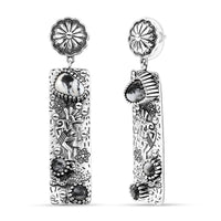 D'Joy Artisan Crafted White Buffalo 4.50 ctw Earrings in Sterling Silver