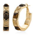 Multi Gemstone Hoop Earrings in Goldtone 5.00 ctw - Sticky add to cart bar