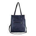 PASSAGE Black Faux Leather Vertical Tote Bag (11.02"x13.78"x4.33") - Sticky add to cart bar