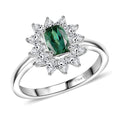 D'Joy Premium Santa Rosa Tourmaline and Moissanite 1.25 ctw Ring in Rhodium Over Sterling Silver (Size 6.0) - Sticky add to cart bar