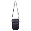 Passage Black Faux Leather Mini Sling Bag (4.33"x7.48"x1.97") - Sticky add to cart bar