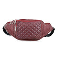 Tamsy Burgundy Genuine Leather Fanny Pack with RFID Protection - Sticky add to cart bar
