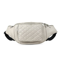 Tamsy Beige Genuine Leather Fanny Pack with RFID Protection