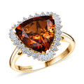 Certified & Appraised AAA Santa Ana Madeira Citrine and Luxuriant Lab Grown Diamond G-H SI 5.95 ctw Ring in 10K Yellow Gold 5.95 ctw - Sticky add to cart bar