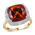 Certified & Appraised AAA Santa Ana Madeira Citrine and Luxuriant Lab Grown Diamond G-H SI 7.75 ctw Ring in 10K Yellow Gold - Sticky add to cart bar