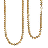 Luxoro Diamond-cut Beaded Chain Necklace in 10K Yellow Gold 16 Grams 18 Inches