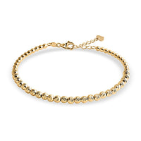 Luxoro Diamond-cut Beaded Bracelet in 10K Yellow Gold (7.25 In) 4.90 Grams