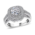 Luxuriant Lab Grown Diamond Elegant Ring in Sterling Silver - Sticky add to cart bar