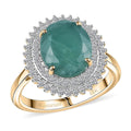 10K Yellow Gold AAA Grandidierite, Luxuriant Lab Grown Diamond (E-F, VS) Ring (Size 10.0) 5.85 ctw - Sticky add to cart bar