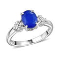 GP 10K White Gold AAA Tanzanian Blue Spinel, Diamond (I2) Ring (Size 10.0) 2.60 ctw - Sticky add to cart bar