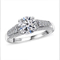 TLV Luxuriant Lab Grown Diamond (G-H, SI) (Rnd) Ring in Rhodium Over Sterling Silver (Size 6.0) 2.00 ctw - Sticky add to cart bar