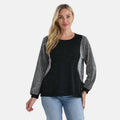 Tamsy Silver Lurex Sparkle Long Sleeve Blouse - S/M - Sticky add to cart bar