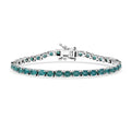 D'Joy Grandidierite 6.75 ctw Bracelet in Rhodium Over Sterling Silver (6.50 In) - Sticky add to cart bar