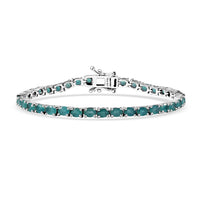 D'Joy Grandidierite 6.75 ctw Bracelet in Rhodium Over Sterling Silver (6.50 In)