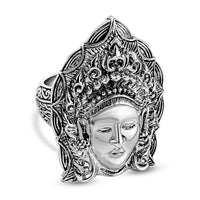 D'Joy Bali Goddess Sterling Silver Ring (Size 10.0) 13.75 Grams