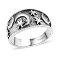 D'Joy Bali Legacy Moon Star Ring in Sterling Silver (Size 10.0) 4.90 Grams - Sticky add to cart bar