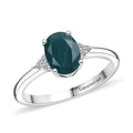Premium Grandidierite and Luxuriant Lab Grown Diamond G-H SI 1.30 ctw Ring in Rhodium Over Sterling Silver (Size 10.0) - Sticky add to cart bar