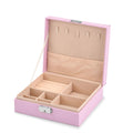 Livmore Pink Faux Leather Single Layer Jewelry Box (7.48"×6.69"×2.68") - Sticky add to cart bar