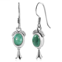 D'Joy Artisan Crafted Tahoe Nevada Turquoise 2.70 ctw Earrings in Sterling Silver