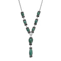 D'Joy Artisan Crafted Tahoe Nevada Turquoise 27.50 ctw Necklace 18 Inches in Sterling Silver - Sticky add to cart bar