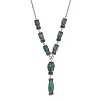 D'Joy Artisan Crafted Tahoe Nevada Turquoise 27.50 ctw Necklace 18 Inches in Sterling Silver