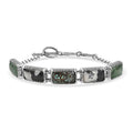 D'Joy Artisan Crafted Tahoe Nevada Turquoise, White Buffalo and Blue Moon Turquoise 20.40 ctw Bracelet in Sterling Silver (7.25 In) - Sticky add to cart bar