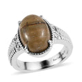 EverTrue Venus Jasper Solitaire Ring in Stainless Steel (Size 10.0) 5.80 ctw - Sticky add to cart bar