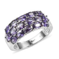 EverTrue Simulated Red Diamond Ring in Stainless Steel (Size 10.0) 3.50 ctw