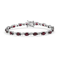 EverTrue Orissa Rhodolite Garnet 10.20 ctw Bracelet in Platinum Bon (7.25 In) - Sticky add to cart bar
