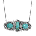 D'Joy Artisan Crafted Tahoe Nevada Turquoise 14.30 ctw Necklace 18 Inches in Sterling Silver - Sticky add to cart bar