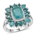 Grandidierite and Moissanite 4.60 ctw Ring - Sticky add to cart bar