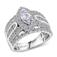 Luxuriant Lab Grown Diamond (G, SI1) Infinite Spark Ring in Sterling Silver (Size 10.0) 2.90 ctw