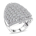 Luxuriant Lab Grown Diamond (G, SI1) Ring in Sterling Silver (Size 10.0) 5.55 ctw - Sticky add to cart bar