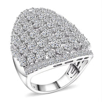 Luxuriant Lab Grown Diamond (G, SI1) Ring in Sterling Silver (Size 10.0) 5.55 ctw