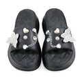 LOVE 83 Black EVA Butterfly Rhinestone Sandals - Size 6 - Sticky add to cart bar