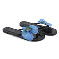 LOVE 83 Black Orchid Flower PU Sandal - Size 6 - Sticky add to cart bar