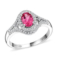 Certified & Appraised Rhapsody AAAA Mahenge Pink Spinel and E-F VS Diamond 1.30 ctw Ring in 950 Platinum 6.94 Grams - Sticky add to cart bar