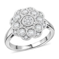 Clarte Petunia Collection Moissanite 0.80 ctw Ring in Sterling Silver (Size 10.0) - Sticky add to cart bar