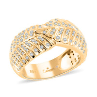 Clarte Fylla Collection Moissanite 0.63 ctw Ring in 14K Yellow Gold Over Sterling Silver (Size 10.0)