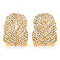 Clarte Fylla Collection Moissanite 0.56 ctw Huggies Earrings in 14K Yellow Gold Over Sterling Silver