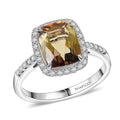 Certified & Appraised Rhapsody AAAA Jenipapo Andalusite and E-F VS Diamond 3.65 ctw Ring in 950 Platinum (Size 6.0) 5.73 Grams - Sticky add to cart bar