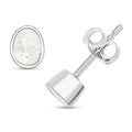 Lab Grown Polki Diamond 0.50 ctw Stud Earrings in Sterling Silver - Sticky add to cart bar