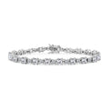 Princess Cut Moissanite 9.40 ctw Bracelet in Sterling Silver (6.50 In) - Sticky add to cart bar