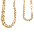 Italian Rosetta Scalare Chain Necklace in 10K Yellow Gold 13 Grams 18 Inches - Sticky add to cart bar