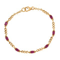 D'Joy African Ruby (FF) 2.35 ctw Bracelet in 18K Vermeil YG Over Sterling Silver (7.00 In) - Sticky add to cart bar