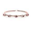 Luxoro AAA Pink Morganite Bangle Bracelet in 10K Rose Gold 3.90 ctw (7.25 Inches) - Sticky add to cart bar